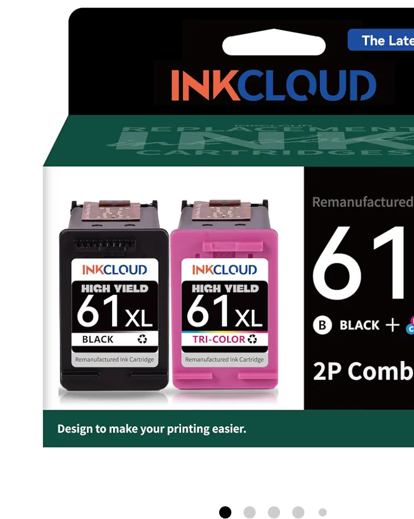 61XL Ink Cartridge Replacement for HP Ink 61 61XL Combo Pack Used with Envy 4500 4502 5530 5534 4630 2540 4502 OfficeJet 4630 4635 5535 4501 DeskJet 2514 3512 1000 1010 1510 Printer - Black Tri-Color