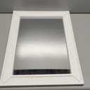 Rattan Trim Wall Mirror, 18" x1.25" x 23.75" , White