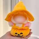 2-Set Halloween Doll Clothes, Pumpkin Dress with Witch Hat Costume Outfit, for 17cm Dolls, Accessories Only (Halloween Pumpkin)