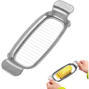 Butter & Cheese Slice Cutter Stainless Steel Multipurpose Butter and Cheese Cutter Slicer with Ergonomic handle Portable Grip for block cheese, Fruit Baking