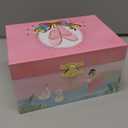 Giggle & Honey Musical Ballerina Jewelry Box for Girls - Kids Music Box with Spinning Ballerina, Ballet Birthday Gifts for Little Girls, Jewelry Boxes, 6 x 4.7 x 3.5 in - Ages 3-10,Pink