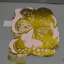 Geosar 20 Pcs 3D Large Butterfly Party Decoration 2 Layer Giant Paper Butterfly Stickers for Birthday Baby Shower Nursery Wall Decor (Gold,Pink)