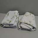 ChrisDowa 100% Blackout Floral Curtains 84 Inches Long 2 Panels for Bedroom Living Room Sage Green Flower Patterned Room Darkening Thermal Insulated Soundproof Grommet Window Treatments Drapes,52X84