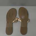 katliu Women's Flat Sandals Flip Flop Sandals Comfortable Dressy Thong Sandals (11, Gold)