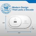 Kidde Carbon Monoxide Detector, AA Battery Powered, Portable for Travel or Home, 85 dB Alarm, LED Status Light Indicators, 5th Edition, COB
