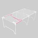 1/2-Piece Set freezer organizer,Stackable Cabinet Organizer Shelves,Foldable Pantry Shelf,Plate, Dish,Rustproof Metal Storage Organizer