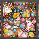 Large Easter Window Clings - Bunny Window Stickers Decals for Glass Windows, Cute Easter Egg Double Sided Reusable Window Holiday Decorations, Bird Office Spring Patry Decor, 9Sheet/121PCS