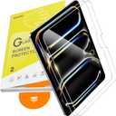 SPARIN 2 Pack Screen Protector for iPad Pro 11 inch M5 2025/M4 2024 (6th/5th Generation), 9H Hardness Tempered Glass with Easy Application Tray, Face ID & Apple Pencil Compatible and Case Friendly