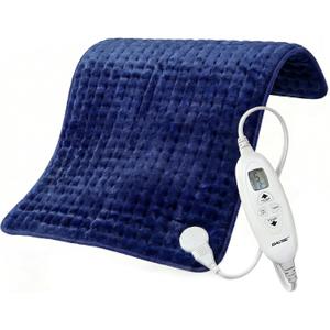 Electric Heating Pad, 2025 Upgraded Dual Mode Controller (Manual and auto Off Mode),Multiple Safety protections, Comfortable Soft, Machine Washable20"x 24" Dark Blue