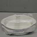 LEETOYI Porcelain Small Oval Au Gratin Pans, Baking Dish Set for 1 or 2 person servings, Bakeware with Double Handle for Kitchen and Home, Set of 2 (White)