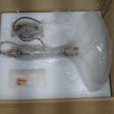 Large Clear Glass Pendant Lights Kitchen Island Pendant Light Brass Kit Adjustable Cord Hanging Light for Dining Room Bar Counter (13 Inch)