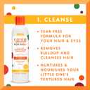 Cantu Care for Kids Haircare Regimen Set with Large Size Shampoo + Conditioner + Detangler + Leave-In Conditioner (Pack of 4)