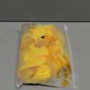 Sexy Backless Cheeky High Cut Leg Thong V Neck One Piece Swimsuit (Small, Yellow)