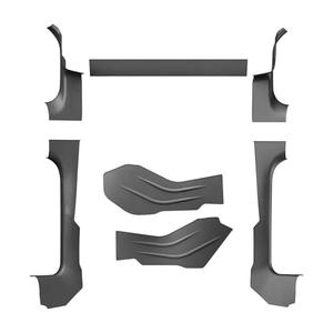 LUCKEASY 7PCS for Tesla Model 3 Highland 2026 2025 2024 Front Rear Door Threshold Strip Center Console Lower 2nd Row Seat Lower Protector Anti-dust Pads TPE for Tesla Model 3 Accessories Black