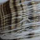 50 Pcs Gold Charger Plates Bulk, 13" Reef Plate Chargers for Dinner Plates, Plastic Floral Decorative Plates for Table Setting, Round Table Chargers for Wedding, Christmas, Party, Event, Decoration
