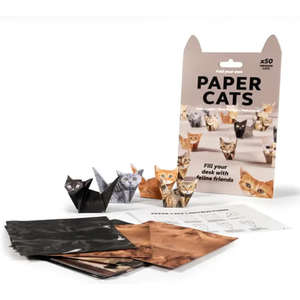 DIY Paper Cats - 50 Sheets DIY Origami Paper to Fold Cute Cat Figures, Fun Creative Art Project, Fun Craft Activity for Adults & teens，Desk Decor and Gift for Pet Lovers (Cat)