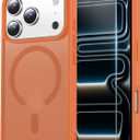 Temdan for iPhone 17 Pro Max Case with Screen Protector, Compatible with Magsafe, Anti-Yellowing, Military-Grade Protection, Shockproof Slim Magnetic Phone Case Cover, Orange