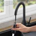 FORIOUS Black Kitchen Faucet with Pull Down Sprayer, High Arc Single Handle Classic Stainless Steel Sink Faucet 1 or 3 Hole, Suitable for Farmhouse Camper Laundry Rv Bar
