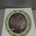 Oval Frame 8x10 - Soft Green Gold Vintage Picture Frames 8x10, Antique Ornate Frames 8 X 10 With Glass Front For Tabletop Photo Display And Wall Hanging, Frame 8 By 10