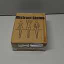 Quoowiit White Thinker Statue Unique Ornament Sculpture, Art Modern Home Decor Accents Bookshelf Decor, Creative Table Decorations for Living Room Desk 3 Piece