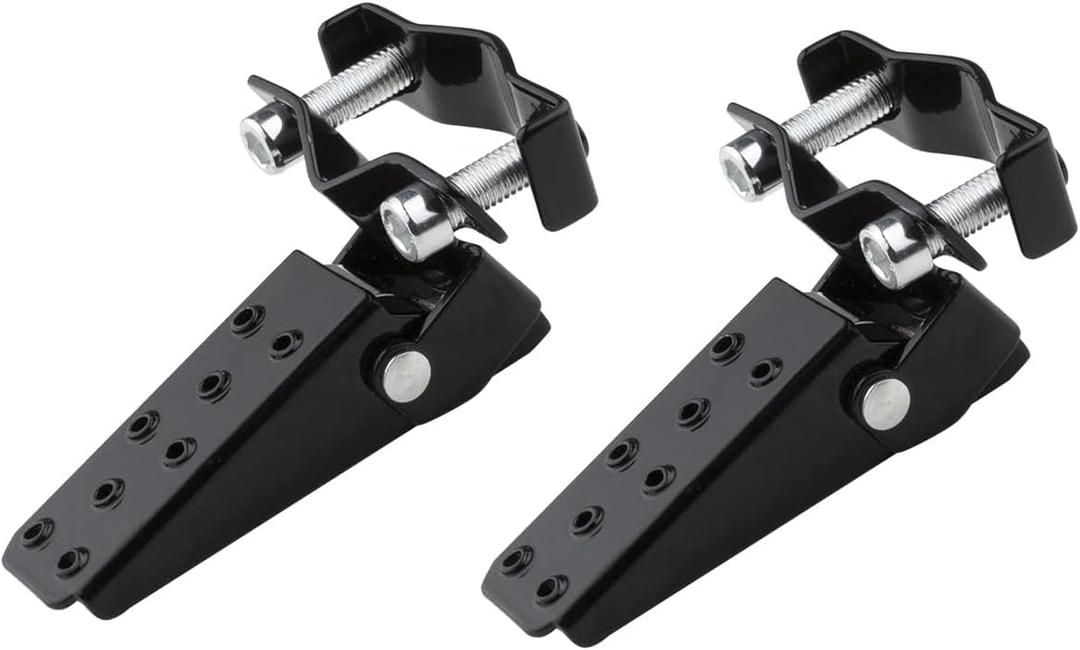 A Pair Universal Foldable Foot Pedals for Motorcycle Universal Frame Clamp-On Type Folding Foot Pegs for MTB ATV Mini Bike bicycle UTV Go Karts Scooter Motorcycle