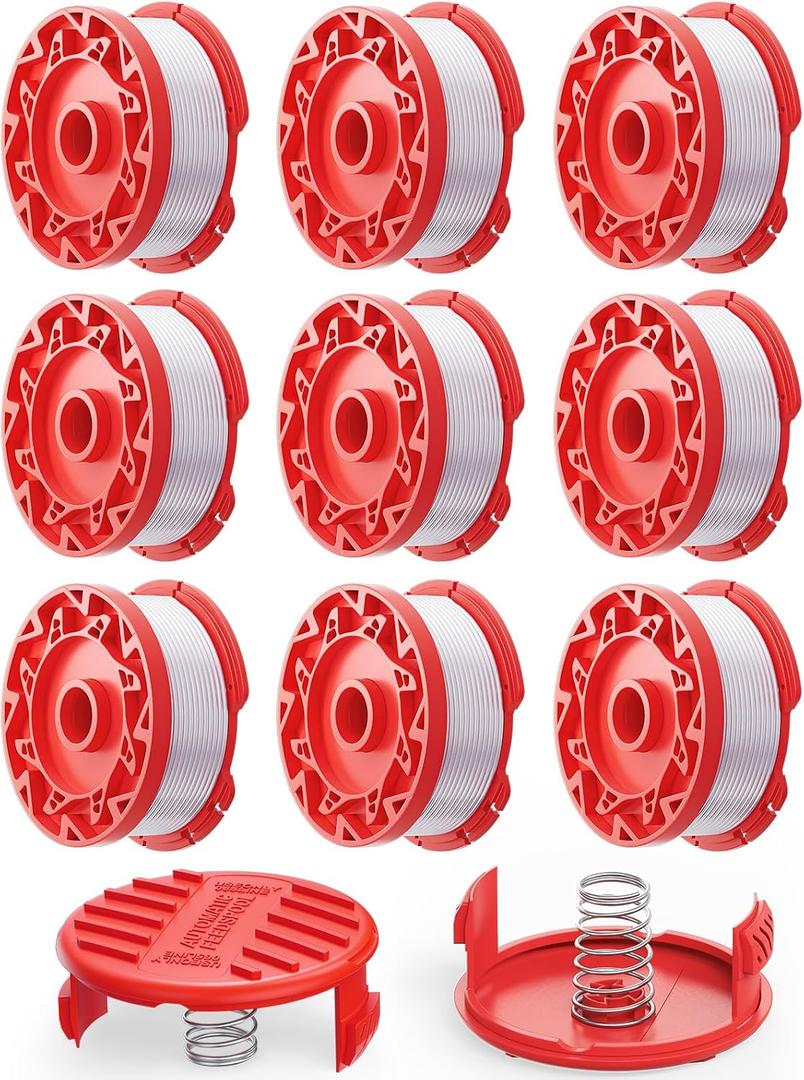 11 Pcs CMZST0653 String Trimmer Line Spool Fit for Craftsman
0.065" 30Ft Weedeater line, Auto Feed Weed Eater String Head Replacement Spool Parts Compatible with Craftsman Weed Wacker