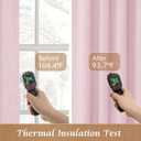 LAMIT Pink 100% Blackout Linen Curtains, 84 Inch Linen Textured Living Room Farmhouse Curtains Room Darkening Back Tab and Rod Pocket Burlap Neutral Panels with White Liner, 2 Panels, 60 x 84 Inch