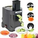 3 in 1 Electric Vegetable Dicer Slicer for Commercial & Home Use | Multifunctional Automatic Commercial Vegetable Chopper for Onion Potato Cabbage Veggie Fruit Slicing Shredding and Slitting