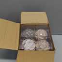 Syhood 12 Pcs Neutral Textured Christmas Ball Ornaments 2.4 Inch Vintage Boho Cream Beige Brown Xmas Bulbs Rustic Distressed Xmas Baubles Antique Farmhouse Modern Christmas Decor for Tree