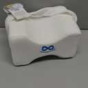 Everlasting Comfort Memory Foam Knee Pillow for Side Sleepers  Sciatica Pain Relief Pillow, Removable Strap Support  Leg Pillows for Sleeping Alignment, Knees, Back & Hip Cushion (Standard, White)