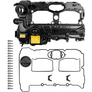 N20 Engine Valve Cover L4 2.0L with Oil Filler Cap and Gasket and Bolts Compatible with 2012-2018 328i, 228i 320i 428i 528i X1 X3 X4 X5 Z4 (Included GT/xDrive) Replace 11127588412 11127588418