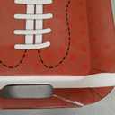 FYSUIMU 2Pcs Football Serving Tray Melamine Board with Handles Green Brown Football Themed Serving Platter for Sport Game Day Party Food Supplies, 16.4 x 11 x 1.2 inch