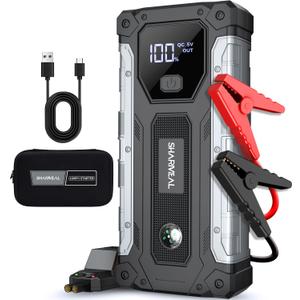 Car Jump Starter 3000A, Jump Starter Battery Pack for Up to 9.0L Gas and 7.0L Diesel Engines, 12V Portable Jump Box with LED Light