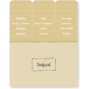 Dekali Designs 4x6 Recipe Card Dividers With Tabs | Set of 24 Recipe Box Dividers on Thick Cardstock + Cooking Measurement Conversion Chart Card