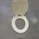 Mayfair Cassel Slow Close Toilet Seat, Easy Clean, Non Slip Premium Wood Seat, Easy Install, Made in USA, Round, Biscuit