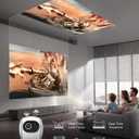[ Ultra Short Throw & Built-in Apps ] Android 14 Smart Projector with WiFi and Bluetooth, 1080P FHD HDR10, Auto Focus/Keystone, Mini Portable Projector Support Power Bank for Bedroom/Outdoor, White