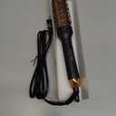 Nimmu Thermal Brush for Blowout Look, 1.5 inch Heated Round Brush, Curling Iron with 10 Temperature Control, Hot Styler Dual Voltage for Travel, Black Gold