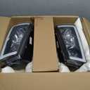 AUTOSAVER88 Headlight Assembly with LED DRL Compatible with 2003 2004 2005 2006 Avalanche Silverado 1500 2500 3500/2007 Chevrolet Silverado Classic Headlamp Black Housing Clear Reflector 1 Set (LED - Black/Clear/Clear)