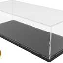 DuvinDD Acrylic Display Case for Lego Car Mercedes F1 42171, McLaren MCL39 F1 Car 42228, Clear Large Display Box 1/8 Scale Model Car Dustproof for Collectibles with Black Base(27.5x11.8x7.8 inch)