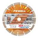 FEWELL 7 Inch Diamond Blade,Concrete Segmented Saw Blade for Angle Grinder Dry/Wet Cutting Concrete Masonry Brick Block Stone with 7/8"-5/8 Adapter