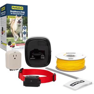 PetSafe Stubborn Dog In-Ground Pet Fence for Hard-to-Train Pets - Great for Hearing-Impaired Dogs - Covers 1/3-Acre Yard - Expandable up to 25 Acres - from the Parent Company of Invisible Fence Brand
