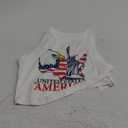 Eciodci Women's American Flag Crop Top USA Patriotic 4th of July Soft Summer Sleeveless USA Flag Crop Tank Tops for Women M
