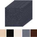 24 * 24in Peel and Stick Carpet Tiles, Self Adhesive Floor Squares with Extra Soft Pad, Easy Installation for Bedroom, Living Room, Office, Rental (10, Dark Gray)