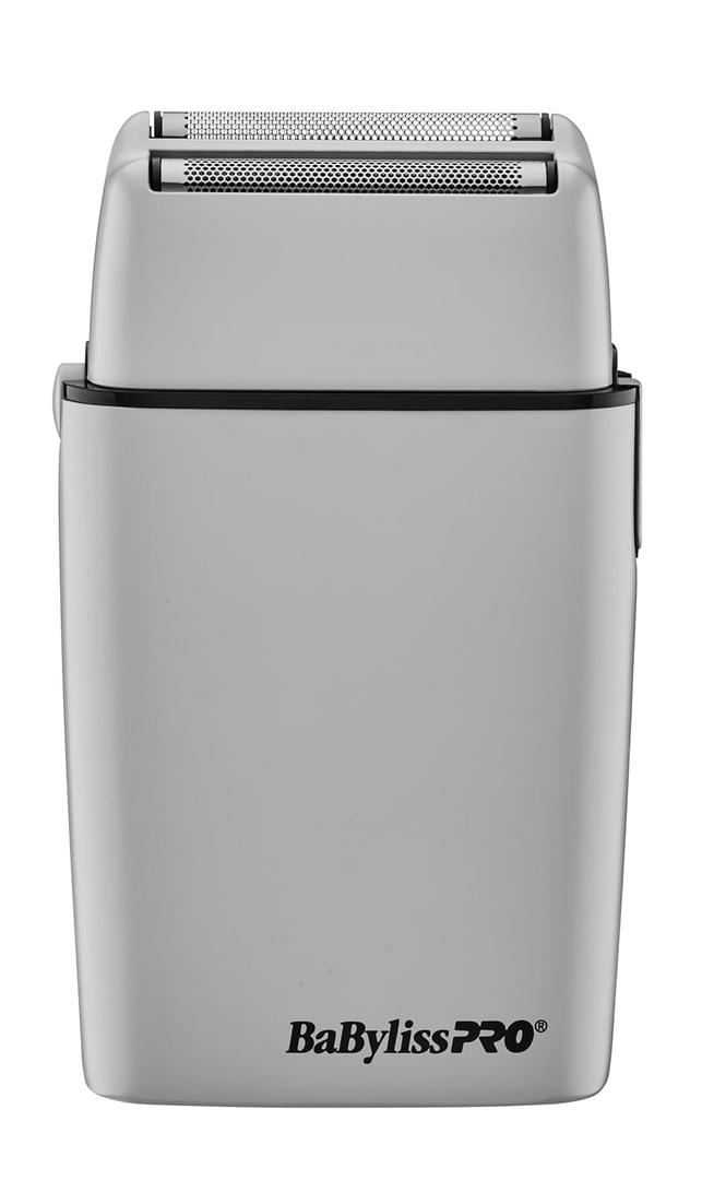 METALFX Double Foil Shaver, Handheld Electric Razor for Travel, Portable Cordless Close Face Shaver for Head, Beard, & Neck (Grey)