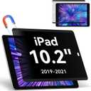 Magnetic Privacy Screen Protector Compatible with iPad 9th 8th 7th 10.2 Inch & iPad Air 3th & iPad Pro 10.5", Removable Anti Glare Blue Light Bubble-Free Black Security Protector Private Filter [1 PACK] iPad 10.2" Privacy Screen