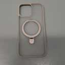 TORRAS Desert Titanium for iPhone 16 Pro Max Case, [Military Grade Drop Tested][Fit for MagSafe] [Built-in Stand] Translucent Slim Soft Edge Case for iPhone 16 Pro Max 6.9" 2024, Rose Gold