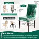 Clear Dining Chair Covers Heavy-Duty Plastic Waterproof Stool Seat Protectors W/21 x D/18 Dining Room Kitchen Outdoor Easy Clean Cover from Pet Claws Cat Scratch Dust Stain Spill Pet Hair(6)