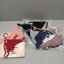 FINETOO 10 Pack G-String Thongs for Women Cotton Panties Stretch T-back Tangas Low Rise Hipster Underwear Sexy, L