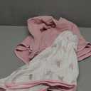 Yoofoss Hooded Baby Towels for Newborn 2 Pack 100% Muslin Organic Cotton Baby Bath Towel with Hood for Babies, Infant, Toddler and Kids, 32x32Inch, Soft and Absorbent Newborn Essential,Pink&Wh Leaf