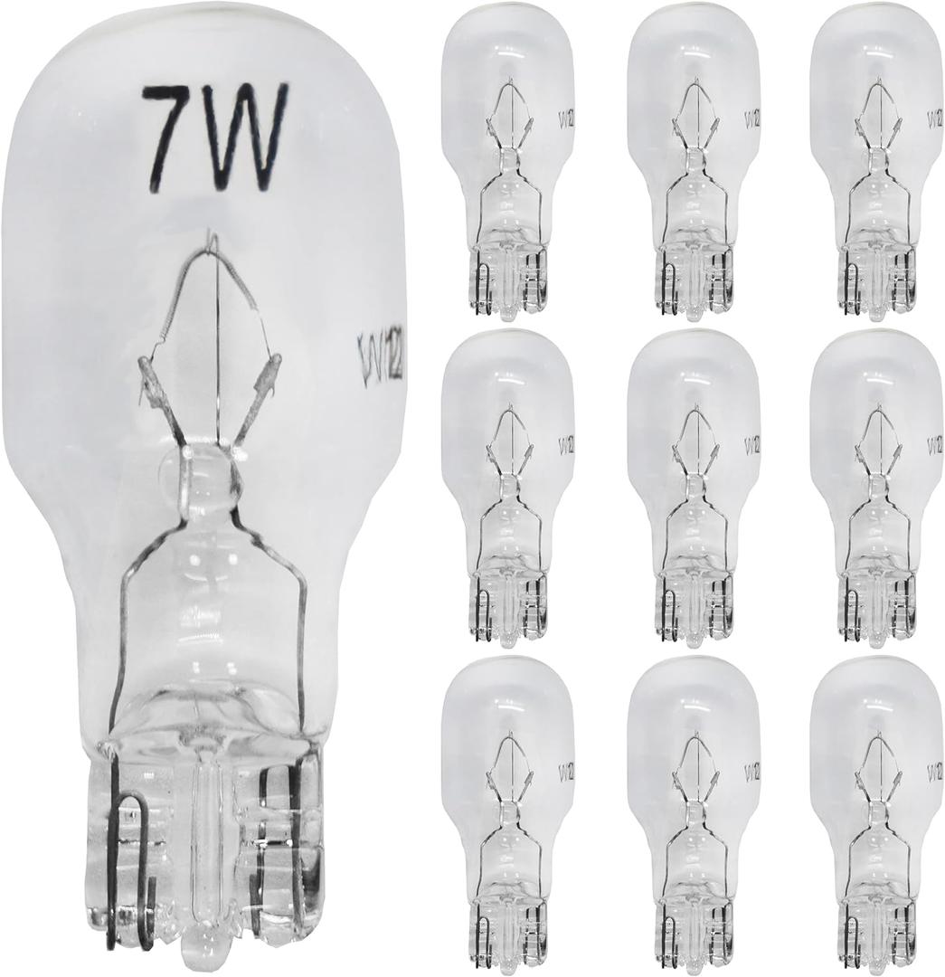 Diximus 12 Volt 7 Watt Low Voltage T5 Landscape Bulb - Pack 10 - Landscape Light Bulbs - Low Voltage Landscape Light Bulbs (Clear, 10)
